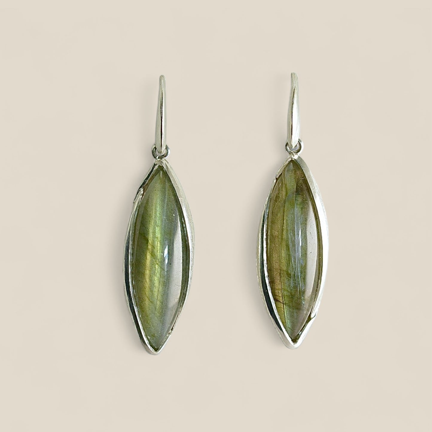 Melaleuca and Labradorite Drop Earrings