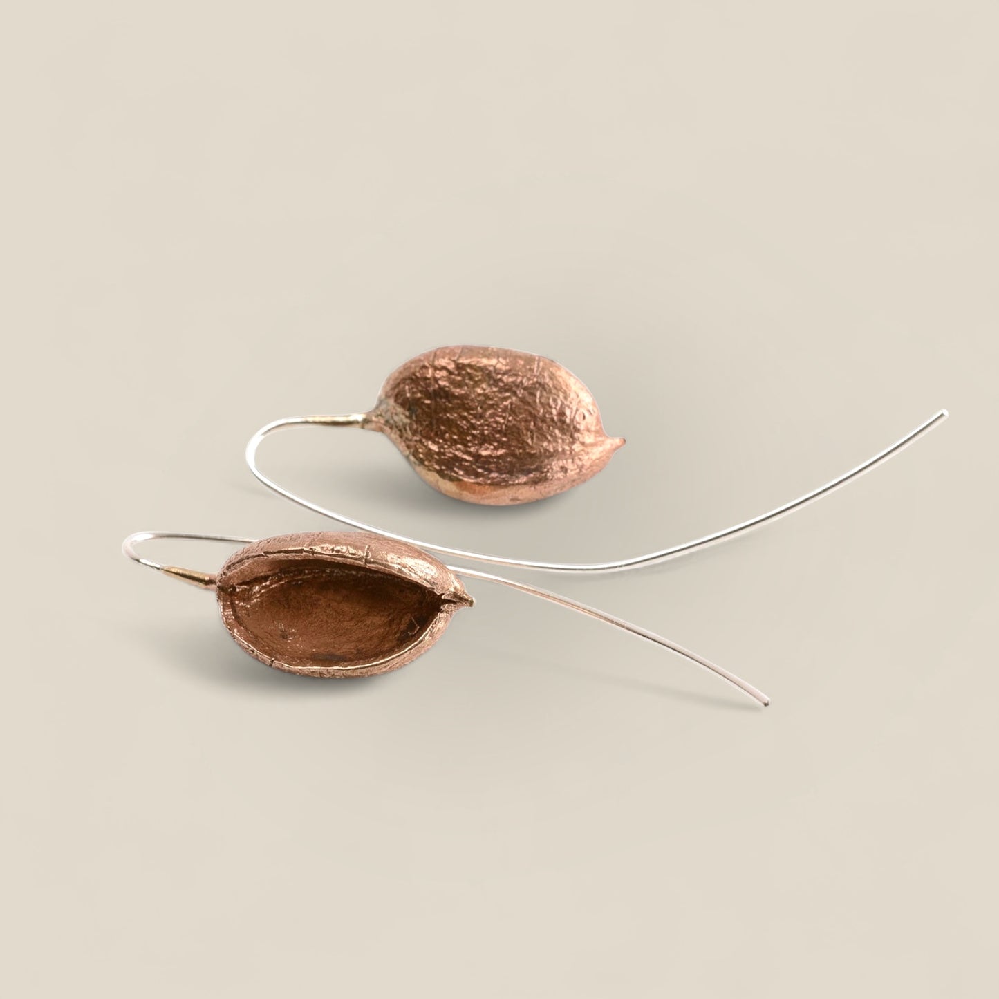 Grevillea pod earrings bronze and silver