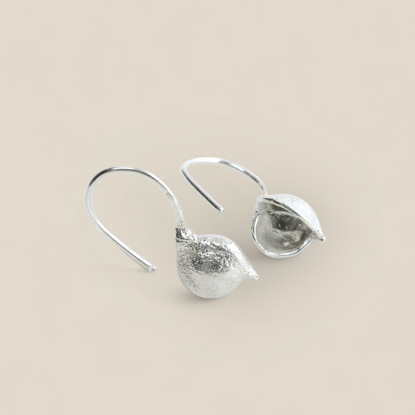 Grevillea pod earrings silver