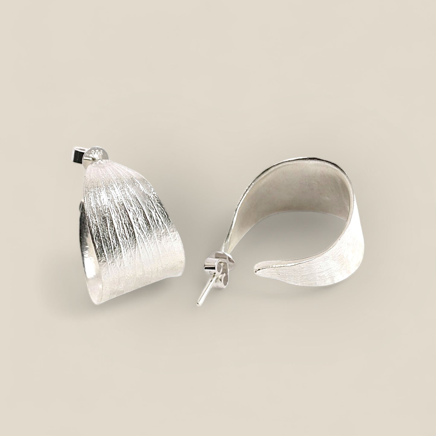 Melaleuca Silver Hoop Earrings