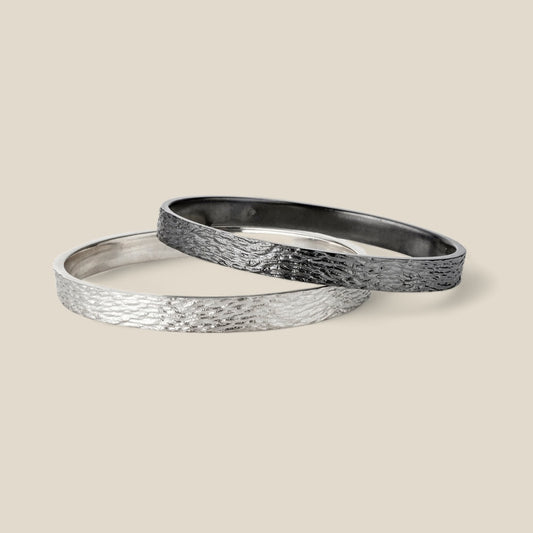Eucalyptus Solid Silver Bangle