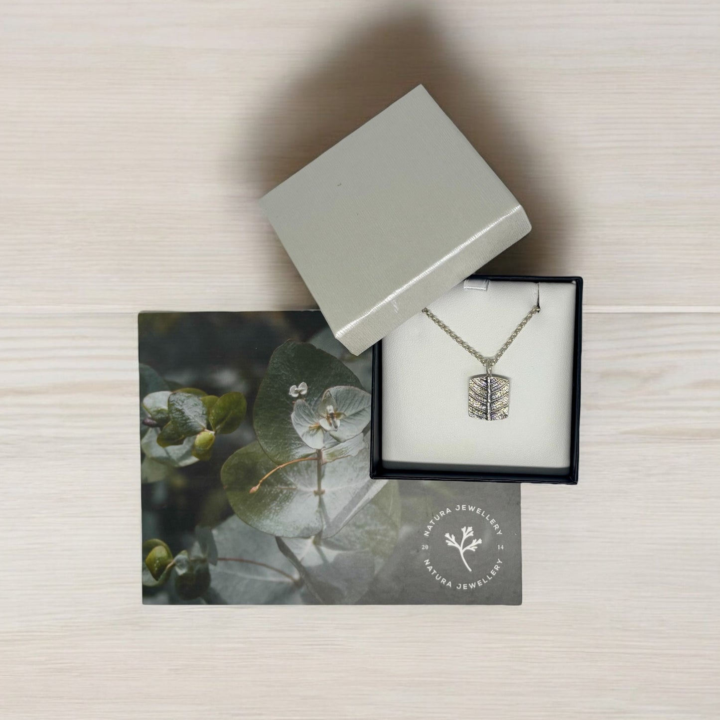 Banksia Leaf Pendant in Packaging