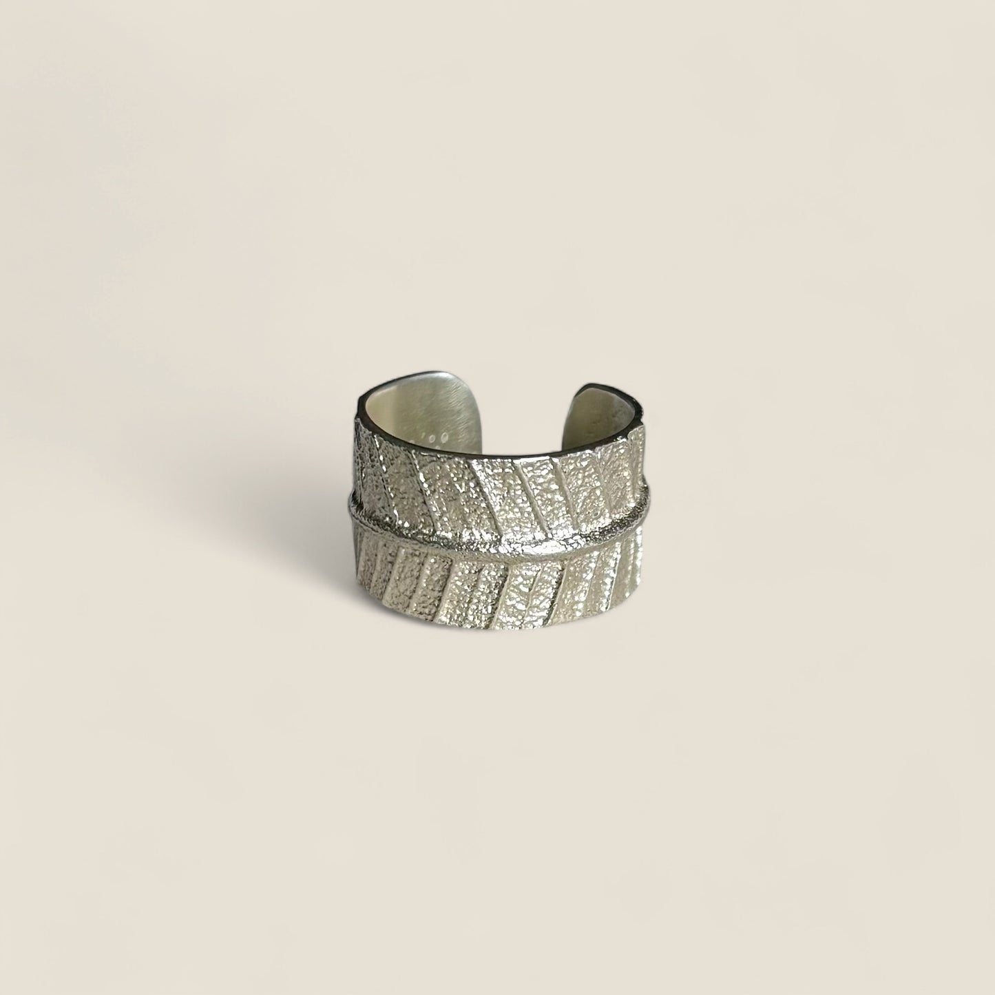 Banksia Leaf Ring Silver Polished