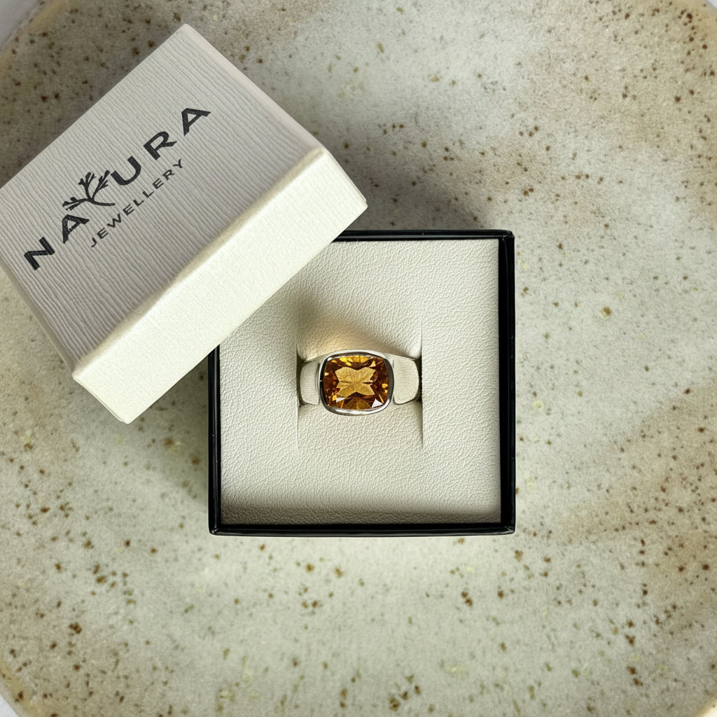 Citrine and Silver Ring