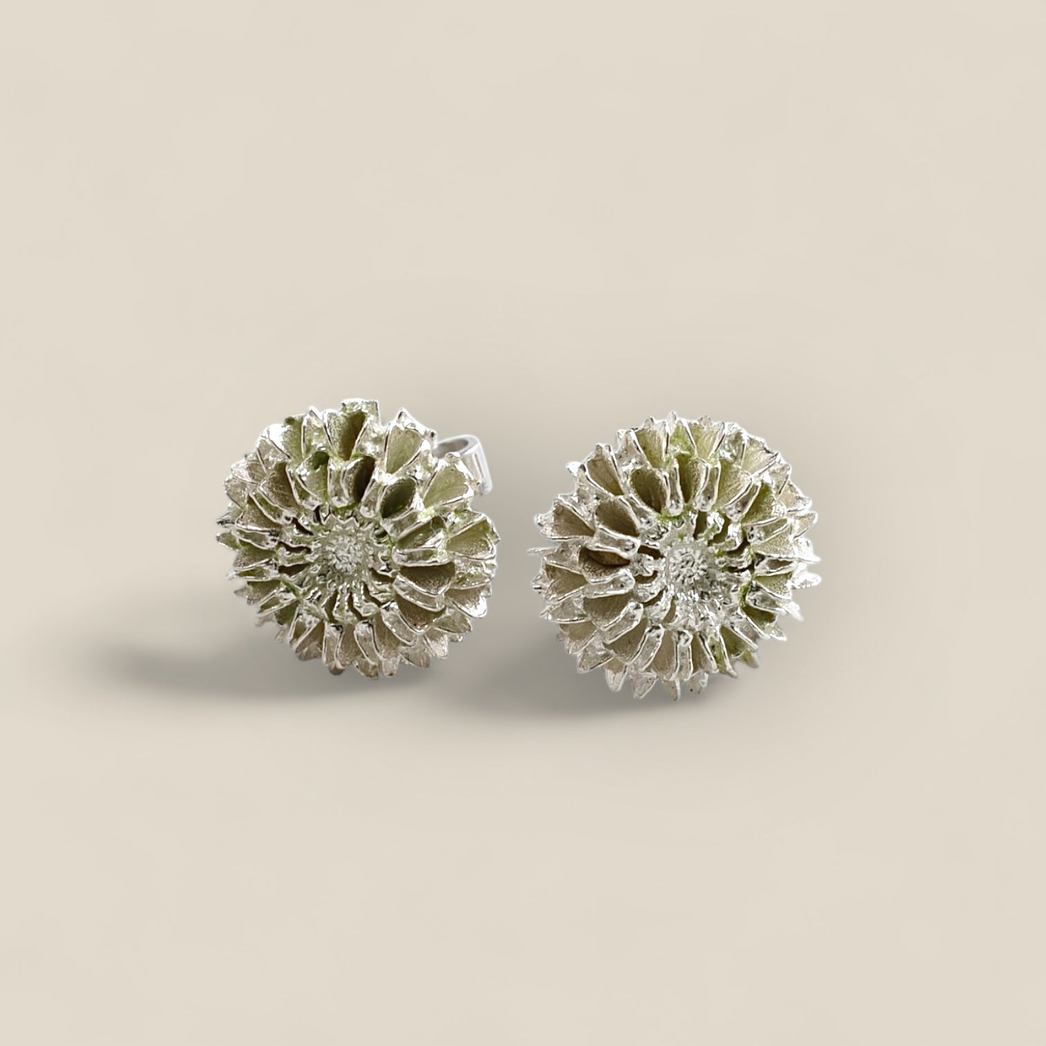 Samara Stud Earrings Polished Silver