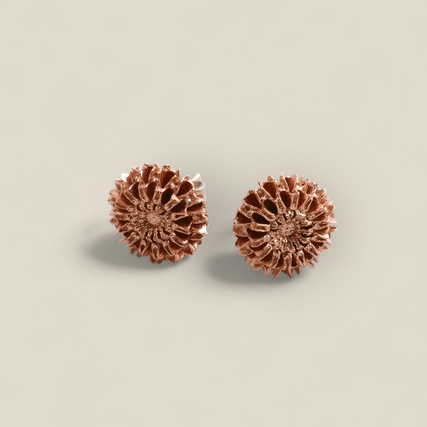 Samara Stud Earrings Rose Gold Plated Silver