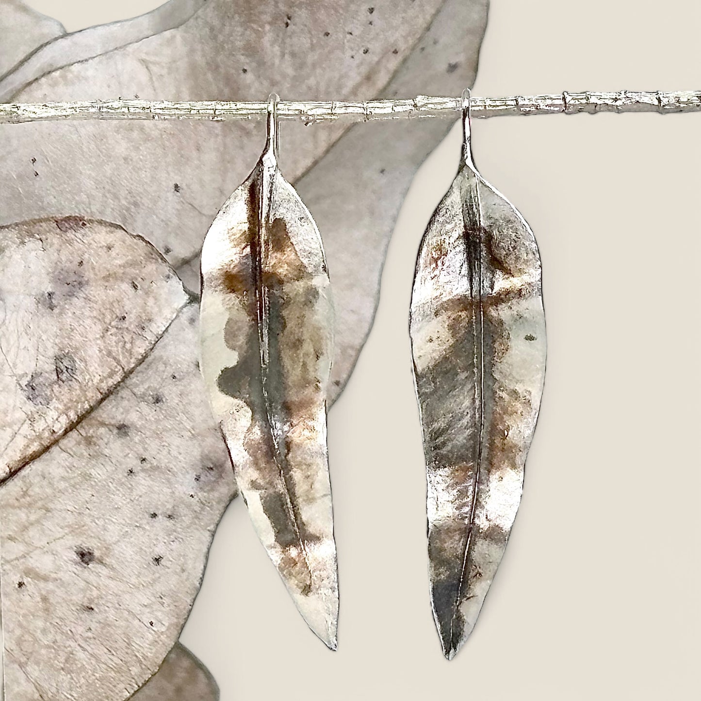 Gum Leaf Drop Earrings