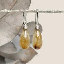 Load image into Gallery viewer, Pod Gemstone Drop Earrings