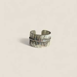 Banksia Leaf Ring Silver Lightly Oxidised
