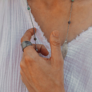 Melaleuca sterling silver necklace and ring