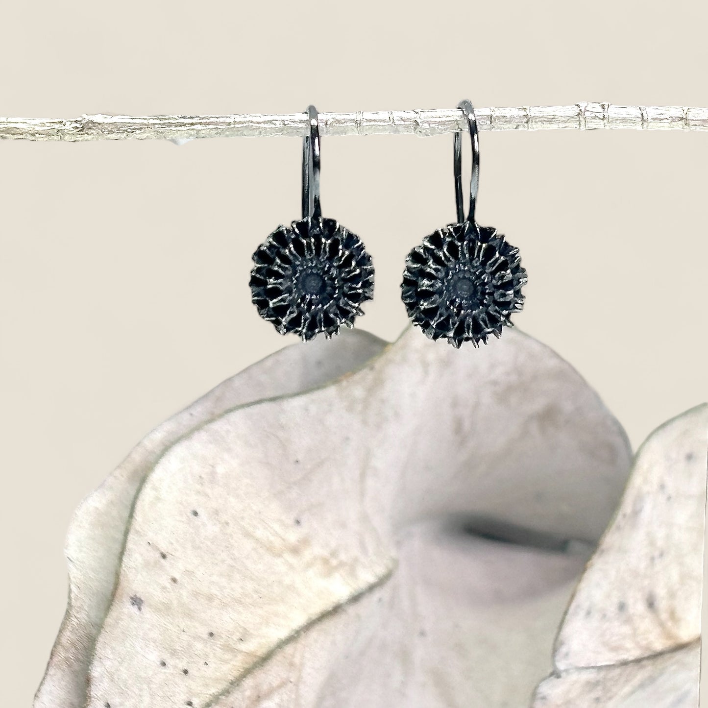 SAMARA Oxidised Silver Hook Earrings