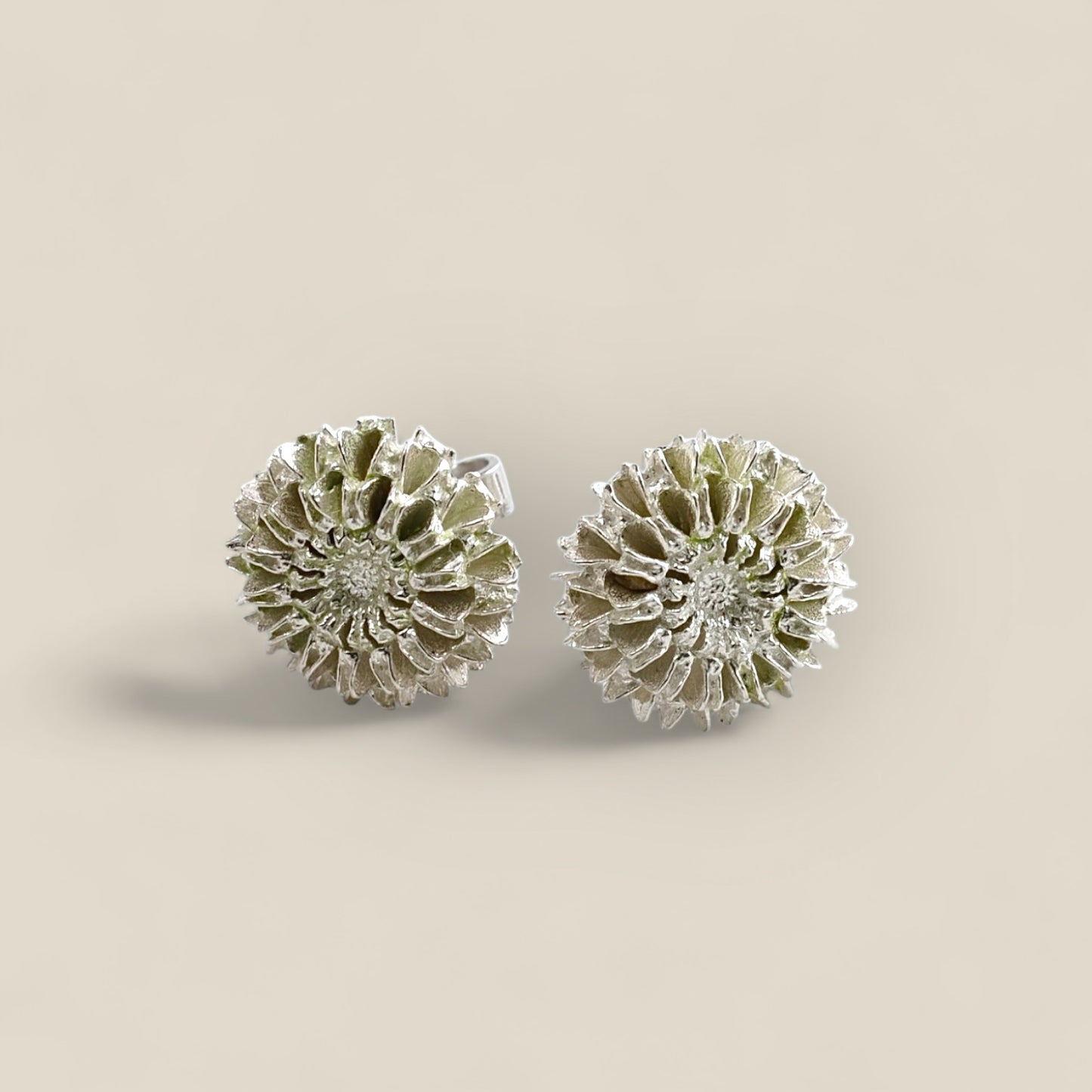 Samara Stud Earrings Polished Silver 