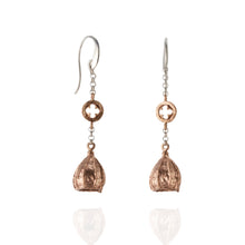 Load image into Gallery viewer, Gum nut drop earrings bronze