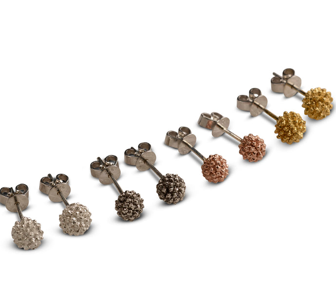 Acacia silver stud earrings