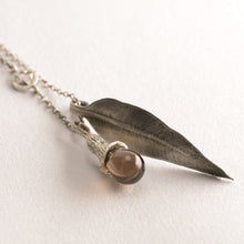 Load image into Gallery viewer, Natura eucalyptus silver charm necklace