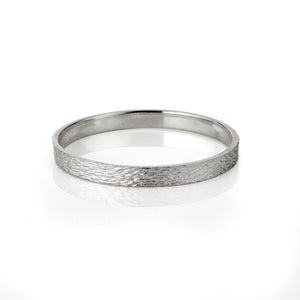 Eucalyptus polished silver bangle