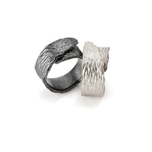 Load image into Gallery viewer, Eucalyptus silver wrap rings