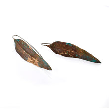 Load image into Gallery viewer, Gum leaf earrings bronze