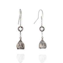 Load image into Gallery viewer, Gum nut drop earrings silver