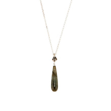 Load image into Gallery viewer, Tea Tree and Coloured Gemstone Silver Pendant