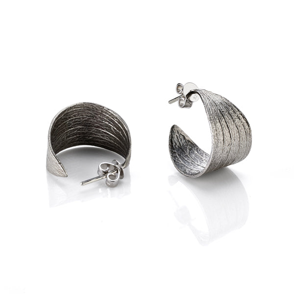 Melaleuca silver hoop earrings
