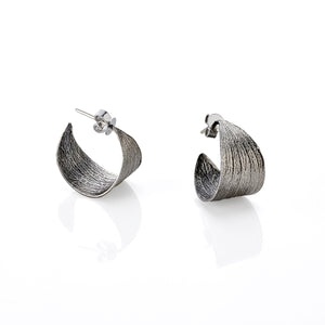 Melaleuca silver hoop earrings