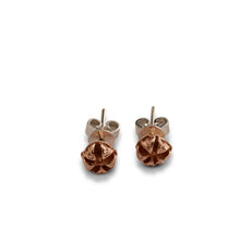 Load image into Gallery viewer, Tea tree rose gold stud earrings